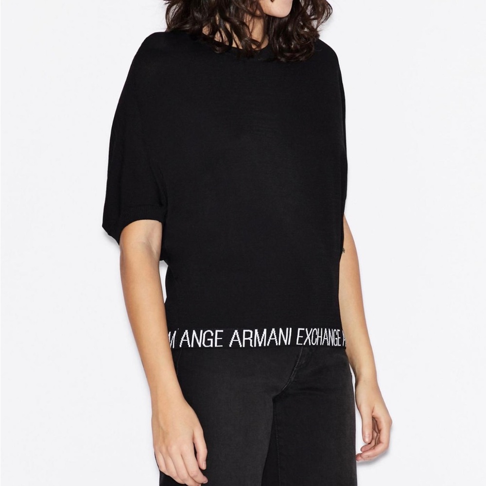 Armani Exchange Sweaters | Short-sleeved pullover Black – Womens